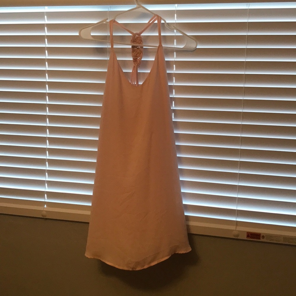 Pastel pink short summer dress